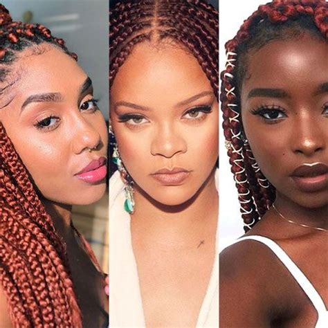 12 Fierce Red Box Braids Styles to Try In 2023 